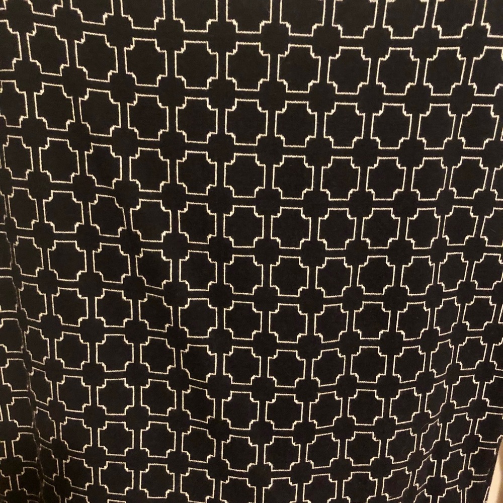 Talbots Navy & White Print Skirt 12p - Picture 3 of 10